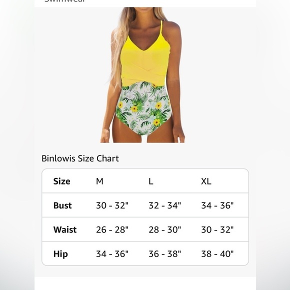 NWT V Neck Push Up One Piece Swimsuit Floral Print Bathing Plunging Swimwear - Picture 5 of 6